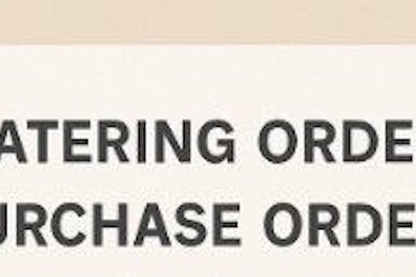 Order Catering with a Purchase Order